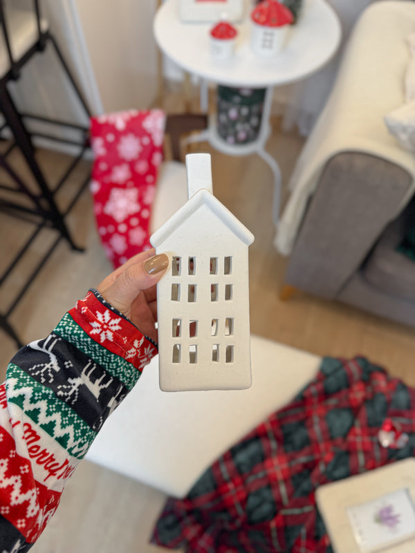 بيت او شمعدان ديكور سيراميك حجم كبير