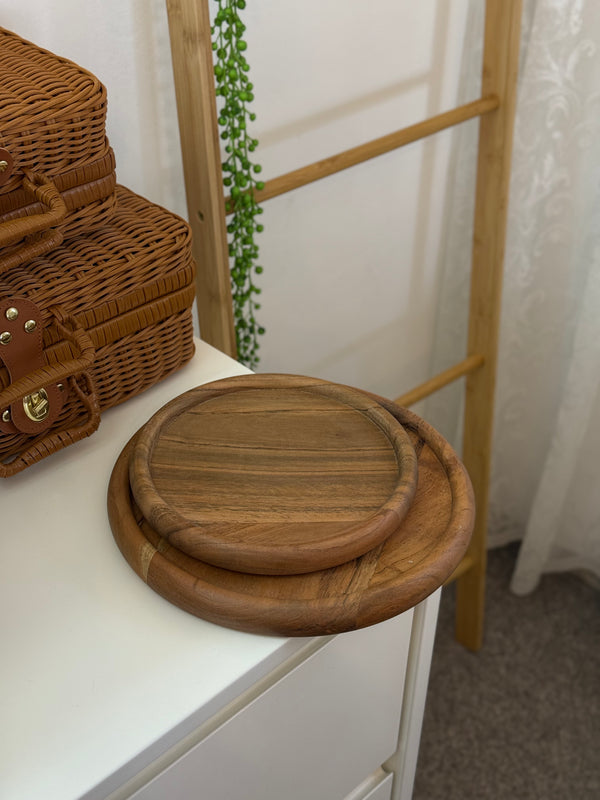 مضيفة او صحن تقديم خشب هندي ثقيل جدا