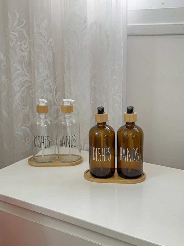 علبتين صابون مع قاعده خشب